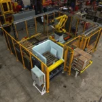 Aerial photo of the robot cell