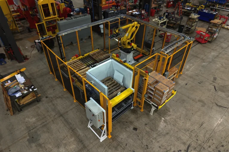 Aerial photo of the robot cell